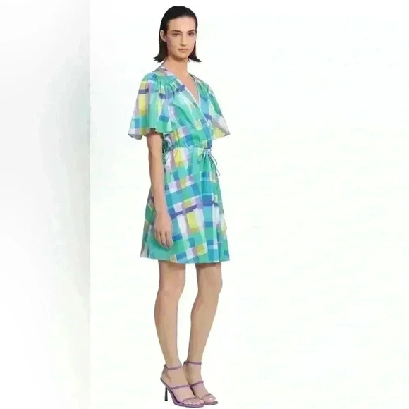 Donna Morgan Women’s Plaid Marina Mini Dress Size Medium - Picture 1 of 15
